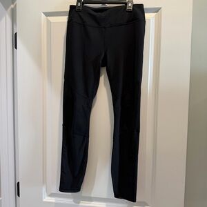 Gaiam Yoga Black Leggings with Mesh Details
